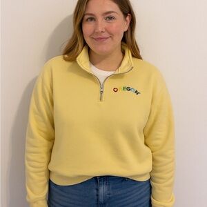 Oregon Ducks Yellow Quarter-Zip Pullover